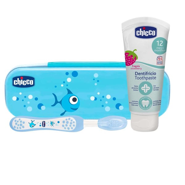 Chicco 00007533200000 tandbørste Tandbørste sæt Blå Baby Chicco 00007533200000 tandbørste Tandbørste sæt Blå Baby
