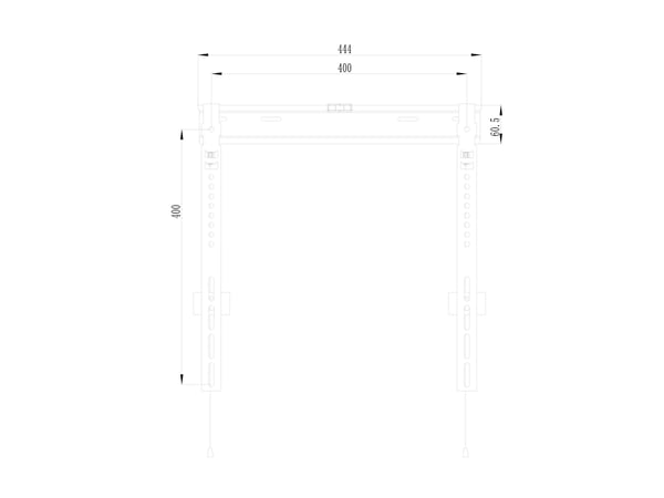 Equip 650363 skærmbeslag til skiltning 139,7 cm (55") Sort