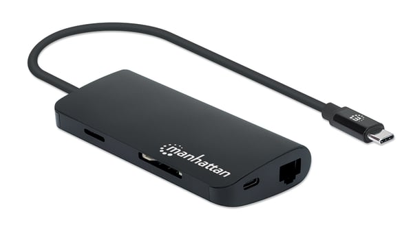 Manhattan 152372 kannettavien tietokoneiden telakka ja porttitoistin USB 3.2 Gen 1 (3.1 Gen 1) Type-C Musta