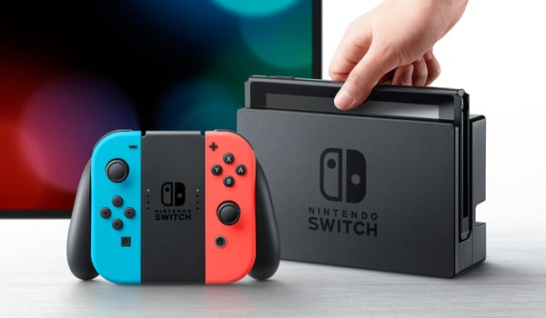 Nintendo Switch kannettava pelikonsoli 15,8 cm (6.2") 32 GB Kosketusnäyttö Wi-Fi Sininen, Harmaa, Punainen