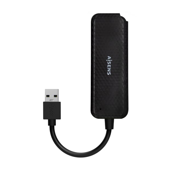 AISENS A106-0713 keskitin USB 3.2 Gen 1 (3.1 Gen 1) Type-A 5000 Mbit/s Musta