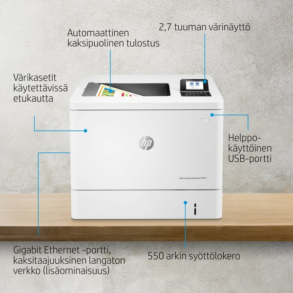 HP Color LaserJet Enterprise M554dn -tulostin