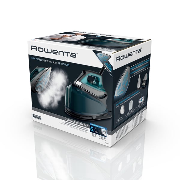 Rowenta DG7621 2200 W 1,1 L Mikrosteam 400 HD -laserpohjalevy Harmaa, Vihreä, Sininen