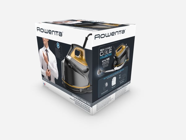 Rowenta DG7644 2200 W 1,1 L Mikrosteam 400 HD -laserpohjalevy Musta, Kulta