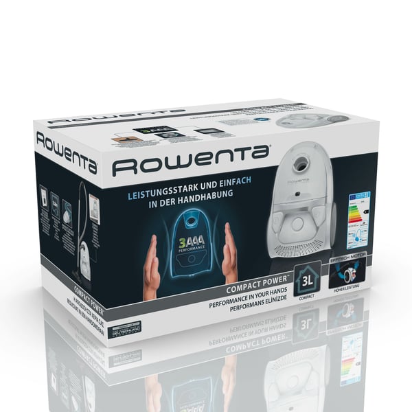 Rowenta Compact Power RO3927 3 L Beholder vakuum Dry 750 W Støvpose