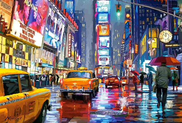 Castorland Times Square - 1000 pcs Pussel 1000 styck Stad