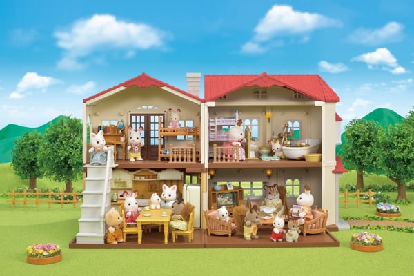 Sylvanian Families Kaupunkitalo valoilla