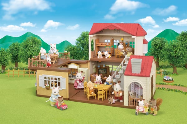 Sylvanian Families Kaupunkitalo valoilla