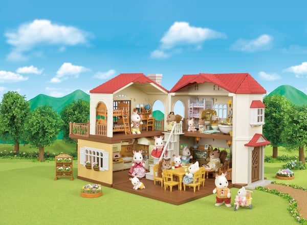 Sylvanian Families Kaupunkitalo valoilla