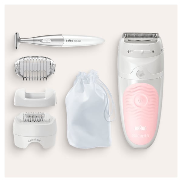 Braun Silk-épil 5 81706349 hårfjerner 28 pincetter Hvid, Lyserød