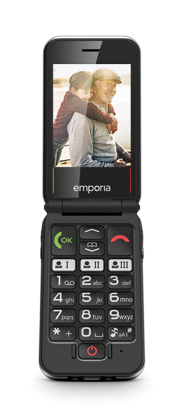Emporia emporiaJOY-LTE 7,11 cm (2.8") 115 g Sort Senior telefon