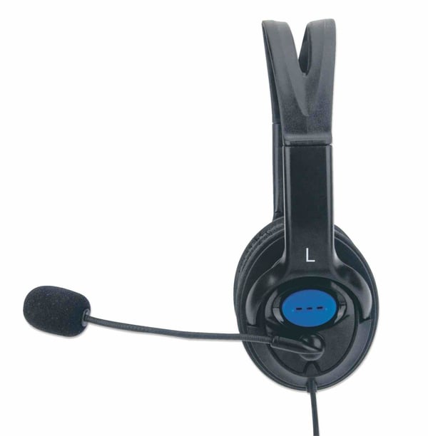 Manhattan 179317 hovedtelefoner/headset Ledningsført Opkald/musik Sort