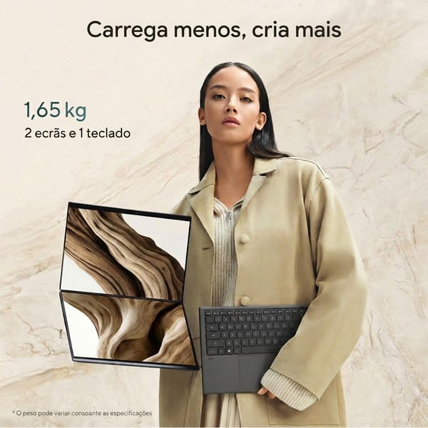 ASUS Zenbook Duo UX8407AA-U93BOHDCP1 Copilot+ PC Intel Core Ultra 9 386H Hybrid (2-i-1) 35,6 cm (14") Berøringsskærm WQXGA+ 32 GB LPDDR5x-SDRAM 1 TB SSD Wi-Fi 7 (802.11be) Windows 11 Pro Grå QWERTY Portugisisk