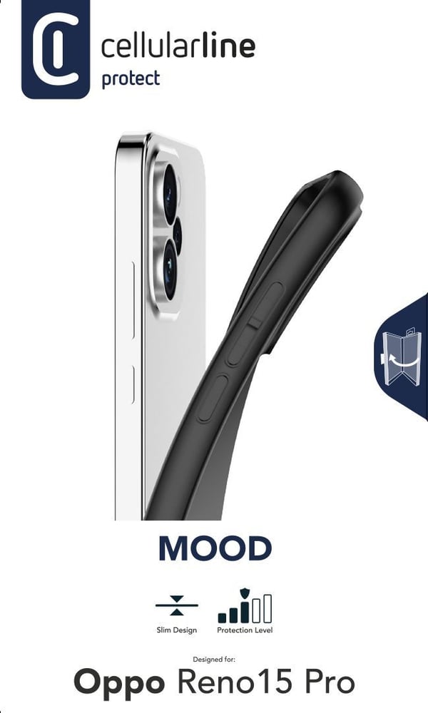 Cellularline MOOD mobiltelefon etui 17,2 cm (6.78") Cover Sort