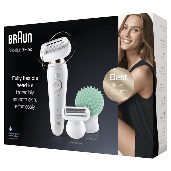 Braun Silk-épil 9 81688638 hårfjerner 40 pincetter Hvid, Guld
