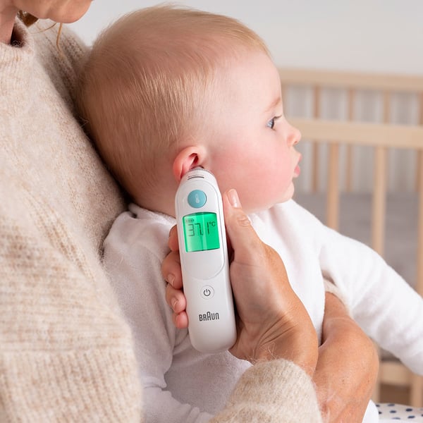 Braun ThermoScan 6 Kontakttemperatur Hvid Øre Knapper