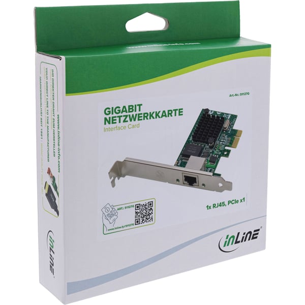 InLine 51127G netværkskort Ethernet 1000 Mbit/s