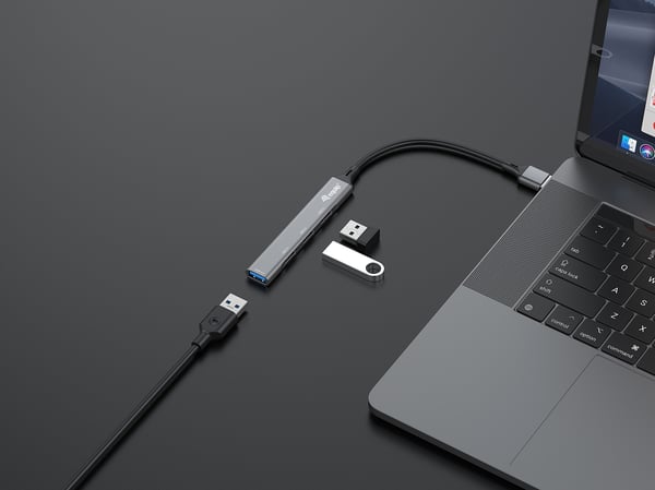 Equip 128960 keskitin USB 3.2 Gen 1 (3.1 Gen 1) Type-A 5000 Mbit/s Musta, Harmaa