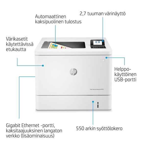 HP Color LaserJet Enterprise M554dn -tulostin