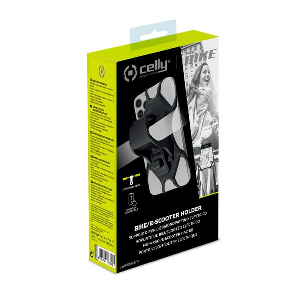 Celly Swipe Bike Passiv holder Mobiltelefon/Smartphone Sort