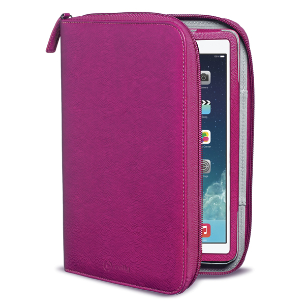 Celly ORGANIZER2502 tablet etui 24,6 cm (9.7") Lommeetui Lyserød
