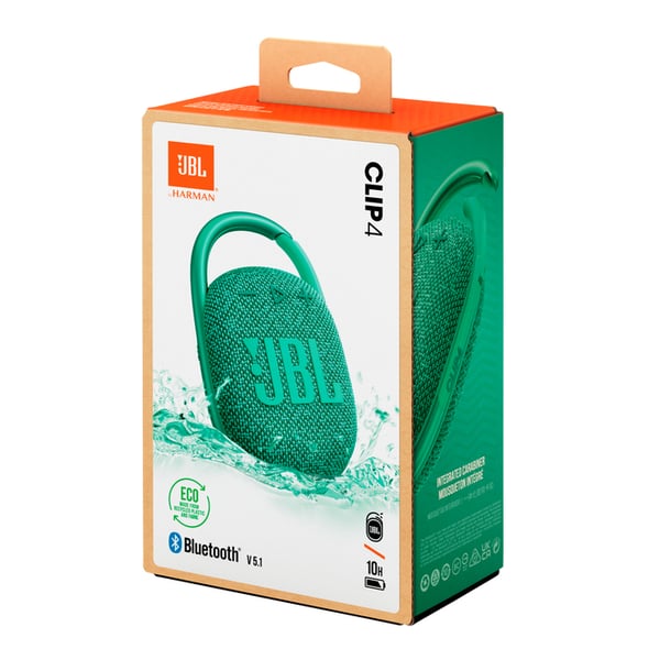 JBL Clip 4 Eco Bärbar stereohögtalare Grön 5 W