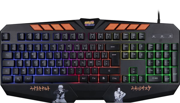 Konix Naruto KX GAMING KEYBOARD näppäimistö Pelaaminen USB AZERTY ranska Musta
