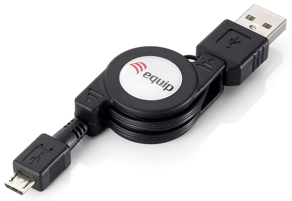 Equip 128595 USB-kablar USB 2.0 1 m USB A Micro-USB B Svart