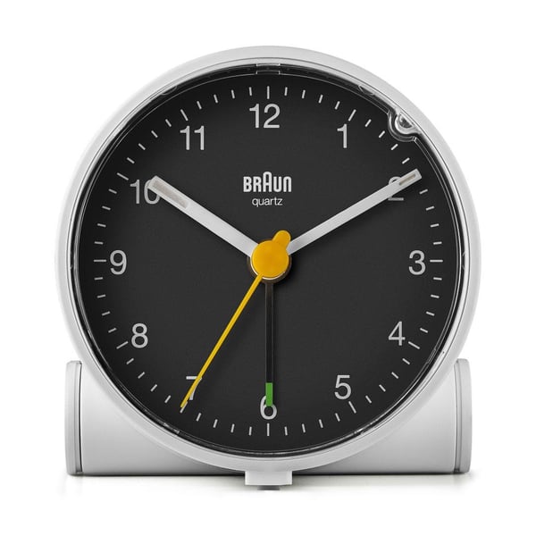 Braun BC01WB Quartz alarmur Sort, Hvid