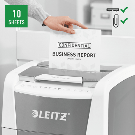 Leitz IQ Office 300 automaattinen paperisilppuri, P4