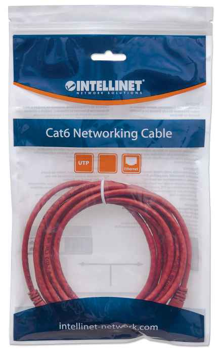 Intellinet 342162 nätverkskablar Röd 2 m Cat6 U/UTP (UTP)