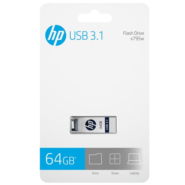 HP x795w USB-nøgle 64 GB USB Type-A 3.2 Gen 1 (3.1 Gen 1) Blå, Sølv