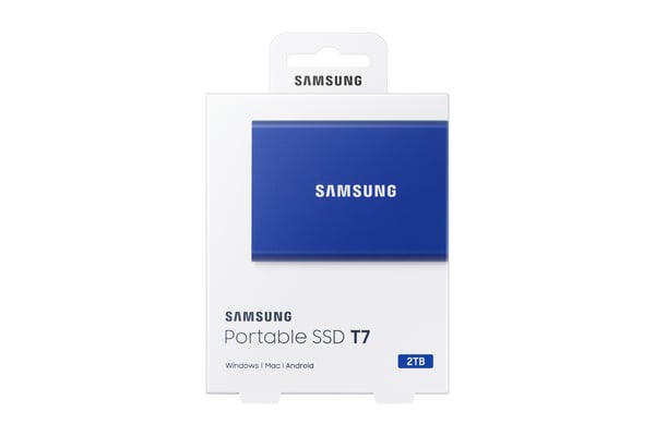 Samsung Portable SSD T7 2 TB USB Type-C 3.2 Gen 2 (3.1 Gen 2) Sininen