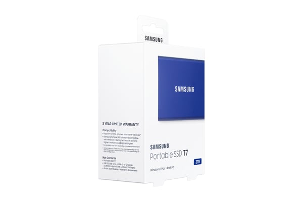 Samsung Portable SSD T7 2 TB USB Type-C 3.2 Gen 2 (3.1 Gen 2) Sininen