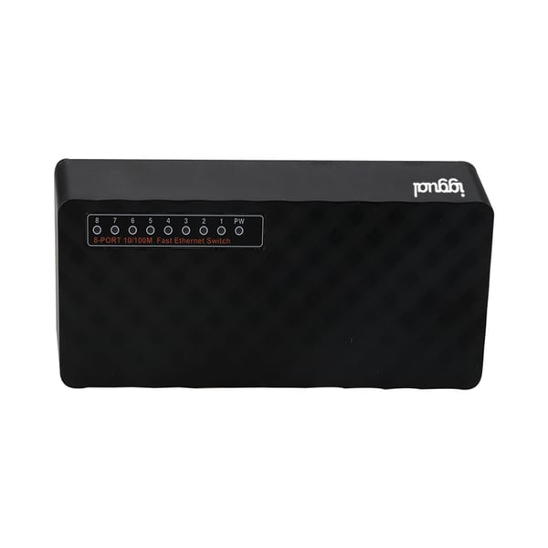 iggual FES800 Hallitsematon Fast Ethernet (10/100) Musta