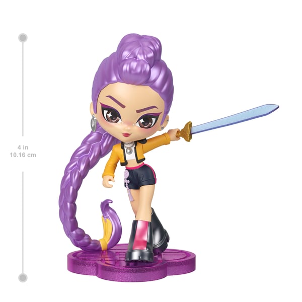 Mattel KPop Demon Hunters-figur, 9 cm leksak föreställande fansens favoritkaraktär (stilen kan variera)