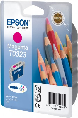 Epson Pencils Yksittäispakkaus, magenta T0323 DURABrite-muste