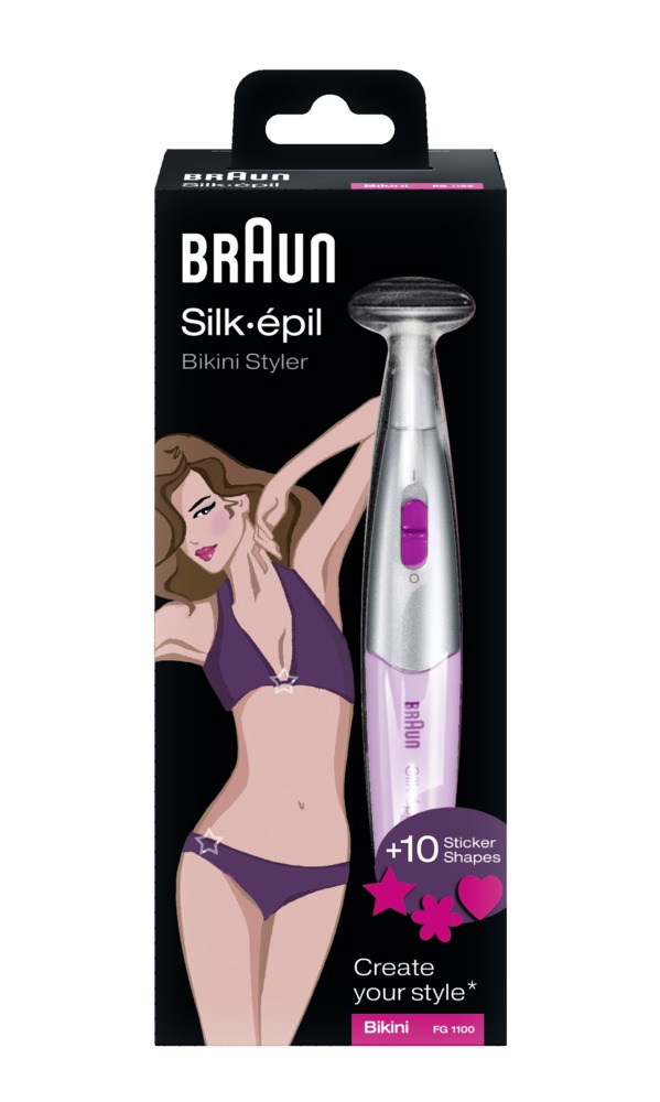 Braun Silk-épil Bikini Styler FG 1100 2 huvuden Vit