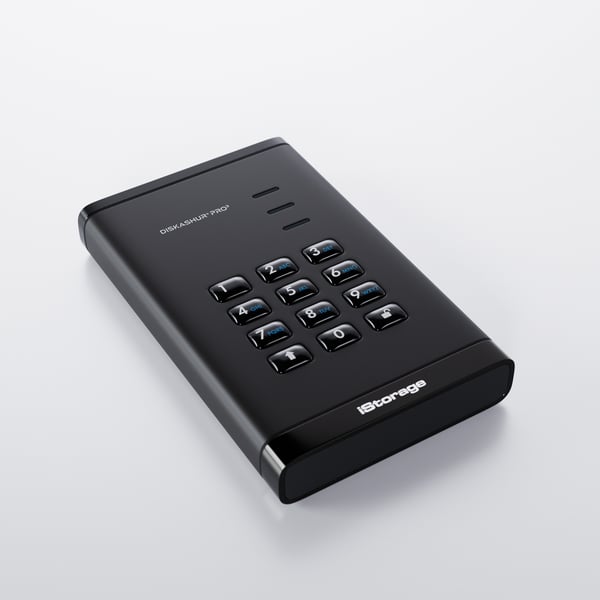 iStorage diskAshur PRO3 HDD ulkoinen kovalevy 500 GB USB Type-C 3.2 Gen 1 (3.1 Gen 1) Musta