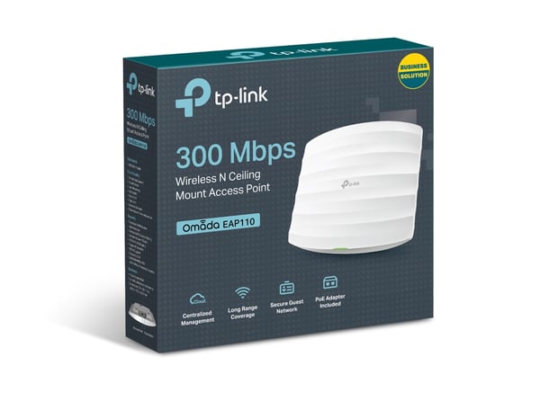 TP-Link EAP110 WLAN-tukiasema 300 Mbit/s Valkoinen Power over Ethernet -tuki