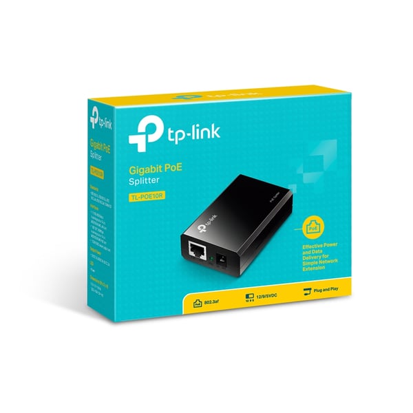 TP-Link TL-POE10R verkkohaaroitin Power over Ethernet -tuki Musta