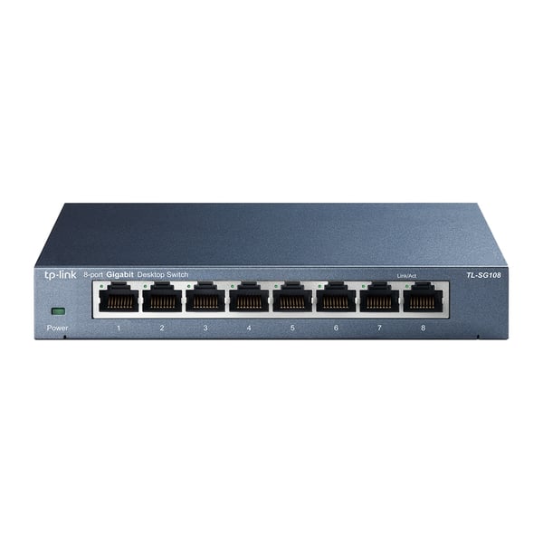 TP-Link TL-SG108 Hallitsematon Gigabit Ethernet (10/100/1000) Musta