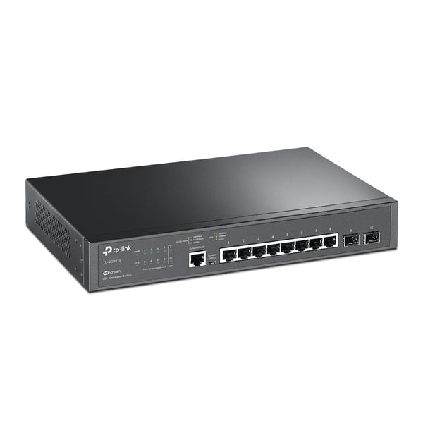TP-Link JetStream TL-SG3210 nätverksswitchar hanterad L2/L3 Gigabit Ethernet (10/100/1000) 1U Svart