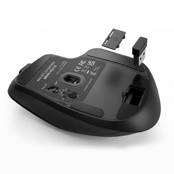 Mars Gaming MMWHEX16 hiiri Pelaaminen Oikeakätinen Bluetooth Optinen 24000 DPI