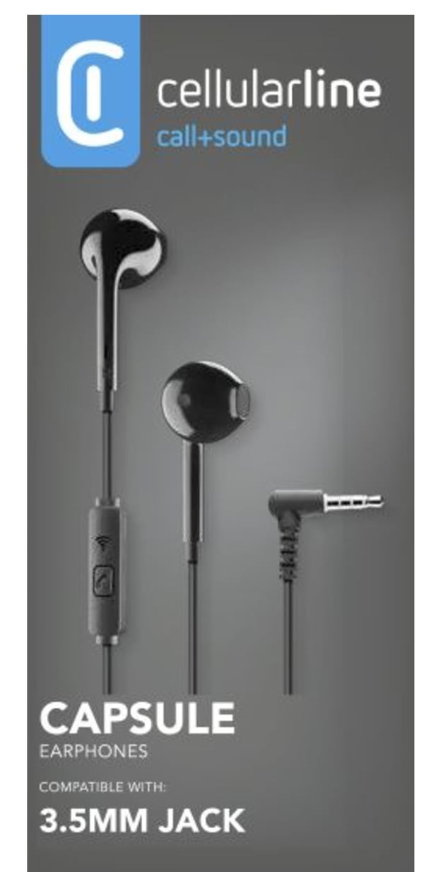 Cellularline 8018080446009 Kuulokkeet Langallinen In-ear Puhelut/Musiikki Musta