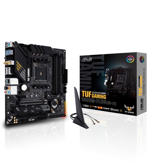 ASUS TUF GAMING B550M-PLUS (WI-FI) - moderkort - micro ATX - Socket AM4 - AMD B550