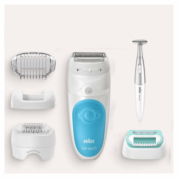 Braun Silk-épil 5 81706344 epilatorer 28 pincetter Vit, Turkos