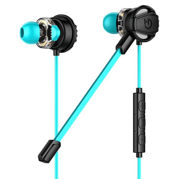 Hiditec Taiko Headset Ledningsført I ørerne Spil Sort, Turkis