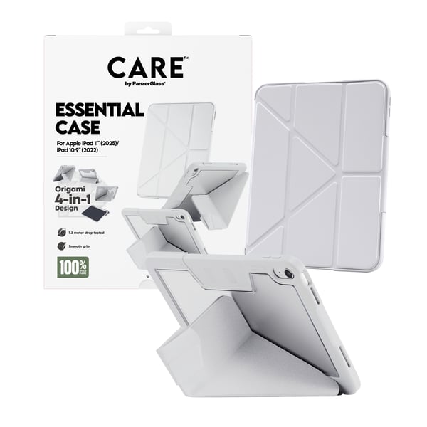 PanzerGlass CARE™ by ®™ by Essential Case Light Grey iPad 11" (2025) | iPad 10.9'' (2022) mobiltelefonfodral Mobilskal