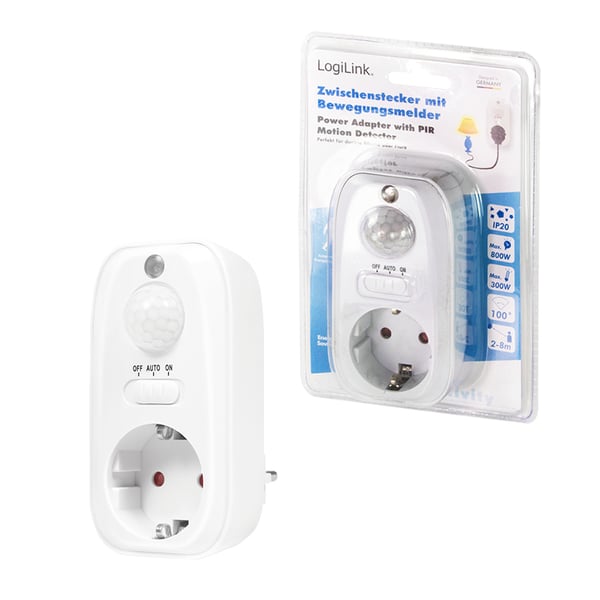 LogiLink PA0248 pistorasia-adapteri Valkoinen